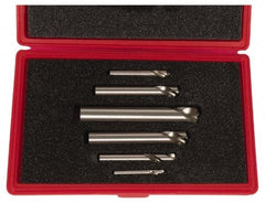 Cleveland - 1/4 to 1 Inch Body Diameter, 1 to 1-3/4 Inch Flute Length, 90° Point Angle, Spotting Drill Set - 4 to 8 Inch Overall Length, Series 2645, Bright Finish, High Speed Steel, Includes Six Spotting and Centering Drills - Eagle Tool & Supply