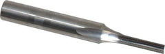 Onsrud - 1/8" Diam, 1/4" Shank Diam, 1/2" Length of Cut, 1 Flute Single Edge Straight Router Bit - 2" Overall Length, Left Hand Cut, Solid Carbide - Eagle Tool & Supply