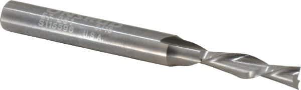 Onsrud - 3/16" Cutting Diam x 3/4" Length of Cut, 2 Flute, Downcut Spiral Router Bit - Uncoated, Right Hand Cut, Solid Carbide, 2-1/2" OAL x 1/4" Shank Diam, Double Edge, 30° Helix Angle - Eagle Tool & Supply