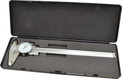 Fowler - 0" to 8" Range, 0.001" Graduation, 0.1" per Revolution, Dial Caliper - White Face, 2" Jaw Length - Eagle Tool & Supply