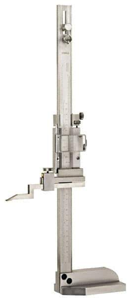 Fowler - 0 to 40 Inch Measurement, 0.001 Inch Graduation, Vernier Height Gage - Satin Chrome Finish, Stainless Steel - Eagle Tool & Supply