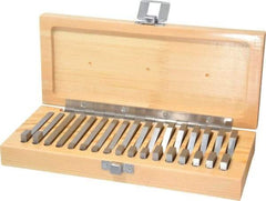 TESA Brown & Sharpe - 0.25 to 45° Angle, 3 Inch Long, Angle Block Set - 50-55 Rc Hardness, 17 Pieces - Eagle Tool & Supply