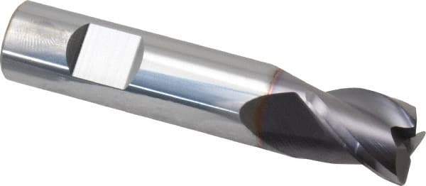 Niagara Cutter - 1/2", 3 Flute, Single End, Solid Carbide, 0.0300 - 0.0350" Corner Radius End Mill - 2-1/2" OAL, 35° Helix, Right Hand Flute, 5/8" LOC, Right Hand Cut - Eagle Tool & Supply