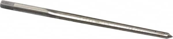 Cleveland - #4/0 Pin, 0.1142" Diam, 0.0869" Small End, 1/8" Diam Straight Shank, 1-5/16" Flute, Taper Pin Reamer - Eagle Tool & Supply