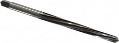 Cleveland - #4 Pin, 0.2604" Diam, 0.2071" Small End, 17/64" Diam Straight Shank, 2-9/16" Flute, Taper Pin Reamer - Eagle Tool & Supply