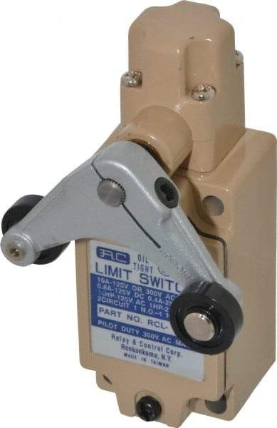 Value Collection - SPDT, NC/NO, 120 VAC, 240 VAC, 480 VAC at 10 Amps, Screw Terminal, Roller Lever Actuator, General Purpose Limit Switch - Eagle Tool & Supply