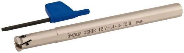 Iscar - GEHI, Internal, Right Hand, 0.102" Max Depth of Cut, 0.095 to 1/8" Groove Width, Indexable Grooving Tool Holder - GEMI.., GEPI.. Insert Compatibility, 1/2" Shank Width, 6" OAL, Through Coolant - Eagle Tool & Supply