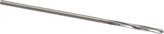 Cleveland - 3/32" High Speed Steel 4 Flute Chucking Reamer - Spiral Flute, Straight Shank, 3/4" Flute Length, 3" OAL - Eagle Tool & Supply