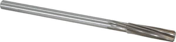 Cleveland - 7/16" High Speed Steel 6 Flute Chucking Reamer - Spiral Flute, Straight Shank, 1-3/4" Flute Length, 7" OAL - Eagle Tool & Supply