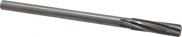 Cleveland - 1/2" High Speed Steel 6 Flute Chucking Reamer - Spiral Flute, Straight Shank, 2" Flute Length, 8" OAL - Eagle Tool & Supply