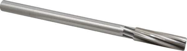 Cleveland - 21/32" High Speed Steel 8 Flute Chucking Reamer - Spiral Flute, Straight Shank, 2-1/4" Flute Length, 9" OAL - Eagle Tool & Supply