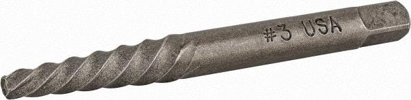 Cleveland - Spiral Flute Screw Extractor - #3 Extractor for 5/16 to 7/16" Screw, 2-11/16" OAL - Eagle Tool & Supply