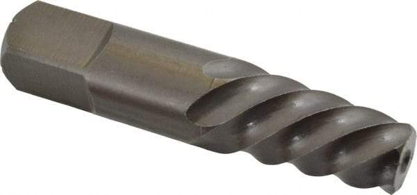 Cleveland - Spiral Flute Screw Extractor - #8 Extractor for 1-3/8 to 1-3/4" Screw, 4-3/8" OAL - Eagle Tool & Supply