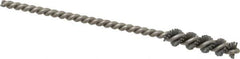 Made in USA - 1/4" Diam Helical Nylon Tube Brush - 0.04" Filament Diam, 1" Brush Length, 3-1/2" OAL, 0.11" Diam Stainless Steel Shank - Eagle Tool & Supply