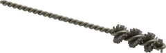 Made in USA - 3/4" Diam Helical Nylon Tube Brush - 0.022" Filament Diam, 1" Brush Length, 3-1/2" OAL, 0.162" Diam Stainless Steel Shank - Eagle Tool & Supply