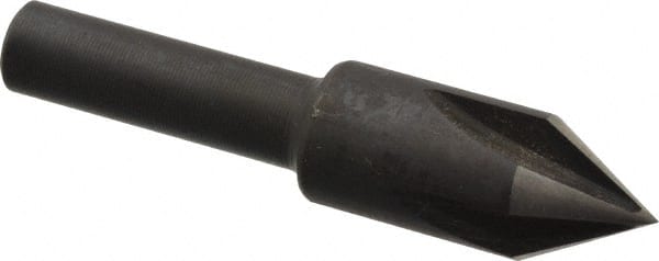 Cleveland - 3/8" Head Diam, 1/4" Shank Diam, 4 Flute 60° High Speed Steel Countersink - Eagle Tool & Supply