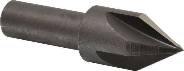 Cleveland - 3/4" Head Diam, 1/2" Shank Diam, 4 Flute 60° High Speed Steel Countersink - Eagle Tool & Supply