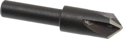 Cleveland - 3/8" Head Diam, 1/4" Shank Diam, 4 Flute 90° High Speed Steel Countersink - Oxide Finish, 1-21/32" OAL, Single End, Straight Shank, Right Hand Cut - Eagle Tool & Supply