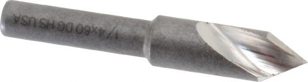 Cleveland - 1/4" Head Diam, 3/16" Shank Diam, 1 Flute 60° High Speed Steel Countersink - Eagle Tool & Supply