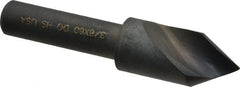 Cleveland - 3/8" Head Diam, 1/4" Shank Diam, 1 Flute 60° High Speed Steel Countersink - Eagle Tool & Supply