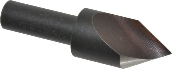 Cleveland - 5/8" Head Diam, 3/8" Shank Diam, 1 Flute 60° High Speed Steel Countersink - Eagle Tool & Supply