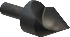 Cleveland - 1-1/4" Head Diam, 1/2" Shank Diam, 1 Flute 60° High Speed Steel Countersink - Oxide Finish, 2-3/4" OAL, Single End, Straight Shank, Right Hand Cut - Eagle Tool & Supply