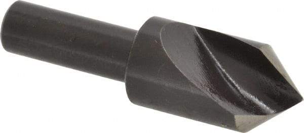 Cleveland - 5/8" Head Diam, 3/8" Shank Diam, 1 Flute 82° High Speed Steel Countersink - Oxide Finish, 2-3/32" OAL, Single End, Straight Shank, Right Hand Cut - Eagle Tool & Supply