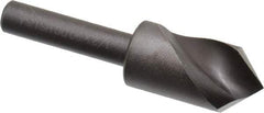 Cleveland - 1/2" Head Diam, 1/4" Shank Diam, 1 Flute 90° High Speed Steel Countersink - Oxide Finish, 1-27/32" OAL, Single End, Straight Shank, Right Hand Cut - Eagle Tool & Supply