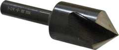 Cleveland - 1-1/4" Head Diam, 1/2" Shank Diam, 1 Flute 90° High Speed Steel Countersink - Oxide Finish, 2-3/4" OAL, Single End, Straight Shank, Right Hand Cut - Eagle Tool & Supply