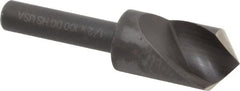 Cleveland - 1/2" Head Diam, 1/4" Shank Diam, 1 Flute 100° High Speed Steel Countersink - Eagle Tool & Supply