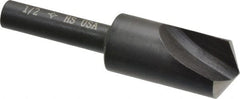 Cleveland - 1/2" Head Diam, 1/4" Shank Diam, 1 Flute 120° High Speed Steel Countersink - Eagle Tool & Supply