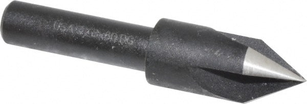 Cleveland - 3/8" Head Diam, 1/4" Shank Diam, 3 Flute 60° High Speed Steel Countersink - Eagle Tool & Supply