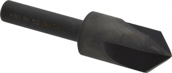 Cleveland - 1/2" Head Diam, 1/4" Shank Diam, 3 Flute 90° High Speed Steel Countersink - Eagle Tool & Supply