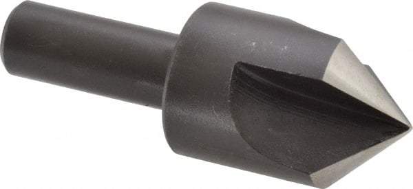 Cleveland - 1" Head Diam, 1/2" Shank Diam, 3 Flute 90° High Speed Steel Countersink - Oxide Finish, 2-3/4" OAL, Single End, Straight Shank, Right Hand Cut - Eagle Tool & Supply