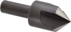 Cleveland - 1" Head Diam, 1/2" Shank Diam, 3 Flute 90° High Speed Steel Countersink - Oxide Finish, 2-3/4" OAL, Single End, Straight Shank, Right Hand Cut - Eagle Tool & Supply