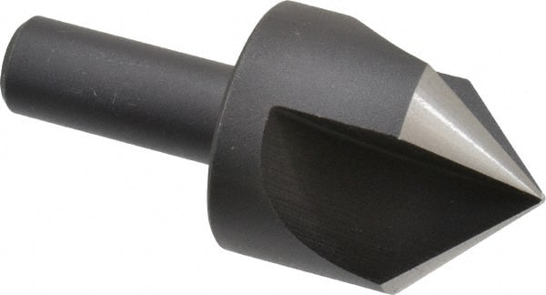 Cleveland - 1-1/4" Head Diam, 1/2" Shank Diam, 3 Flute 90° High Speed Steel Countersink - Eagle Tool & Supply