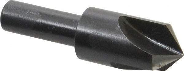 Cleveland - 5/8" Head Diam, 3/8" Shank Diam, 3 Flute 100° High Speed Steel Countersink - Oxide Finish, 2-1/4" OAL, Single End, Straight Shank, Right Hand Cut - Eagle Tool & Supply