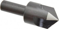 Cleveland - 1" Head Diam, 1/2" Shank Diam, 3 Flute 100° High Speed Steel Countersink - Oxide Finish, 2-3/4" OAL, Single End, Straight Shank, Right Hand Cut - Eagle Tool & Supply