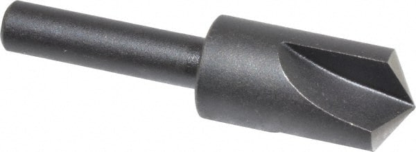 Cleveland - 1/2" Head Diam, 1/4" Shank Diam, 3 Flute 120° High Speed Steel Countersink - Eagle Tool & Supply