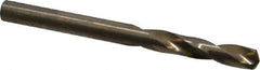 Cleveland - #13 135° Spiral Flute Cobalt Screw Machine Drill Bit - Oxide/Gold Finish, Right Hand Cut, 1-1/8" Flute Length, 2-3/16" OAL, Split Point, Straight Shank - Eagle Tool & Supply
