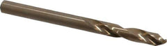 Cleveland - #16 135° Spiral Flute Cobalt Screw Machine Drill Bit - Oxide/Gold Finish, Right Hand Cut, 1-1/8" Flute Length, 2-3/16" OAL, Split Point, Straight Shank - Eagle Tool & Supply