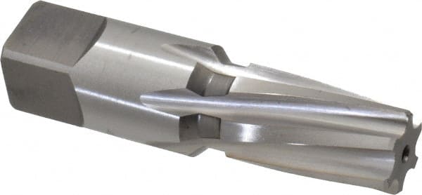 Cleveland - 3/8" Pipe, 0.606" Diam, 0.54" Small End Diam, Straight Shank, 1-1/16" Flute, Taper Pipe Reamer - Eagle Tool & Supply
