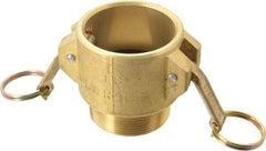 EVER-TITE Coupling Products - 2" Brass Cam & Groove Suction & Discharge Hose Female Coupler Male NPT Thread - Part B, 2" Thread, 350 Max psi - Eagle Tool & Supply
