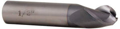 Accupro - 5/8" Diam, 1-5/8" LOC, 3 Flute Solid Carbide Ball End Mill - TiCN Finish, Single End, 3-1/2" OAL, 5/8" Shank Diam, Spiral Flute - Eagle Tool & Supply