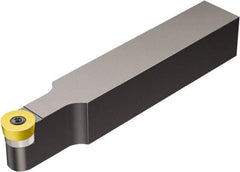 Sandvik Coromant - SRDC, Neutral Cut, 1/2" Shank Height x 1/2" Shank Width, Neutral Rake Indexable Turning Toolholder - 3-1/2" OAL, RCMT 06 03 00 Insert Compatibility, Series CoroTurn 107 - Eagle Tool & Supply