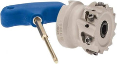 Iscar - 7 Inserts, 2" Cut Diam, 3/4" Arbor Diam, 0.354" Max Depth of Cut, Indexable Square-Shoulder Face Mill - 0/90° Lead Angle, 1.575" High, T290 LN.T 1004 Insert Compatibility, Through Coolant, Series SumoMill - Eagle Tool & Supply