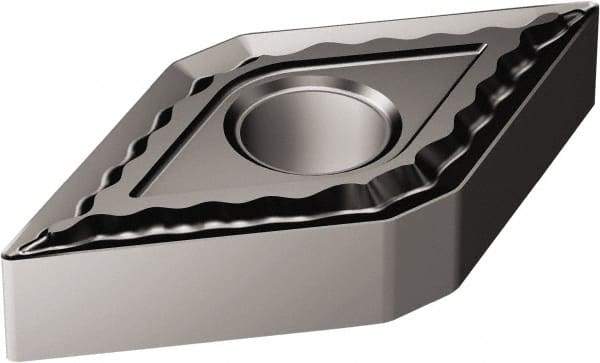 Sandvik Coromant - DNMG431 QM Grade 1105 Carbide Turning Insert - TiAlN Finish, 55° Diamond, 1/2" Inscr Circle, 3/16" Thick, 1/64" Corner Radius - Eagle Tool & Supply