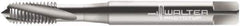 Walter-Prototyp - #8-36 UNF 3 Flute 2B Modified Bottoming Spiral Flute Tap - Cobalt, Bright Finish, 63mm OAL, Right Hand Flute, Right Hand Thread, Series 23410 - Exact Industrial Supply