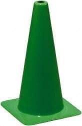 PRO-SAFE - 18" High, Lime Rigid Traffic Cone - 12" Base Width, 3 Lb, PVC - Eagle Tool & Supply