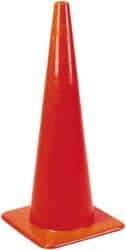 PRO-SAFE - 36" High, Orange Rigid Traffic Cone - 15" Base Width, 10 Lb, PVC - Eagle Tool & Supply